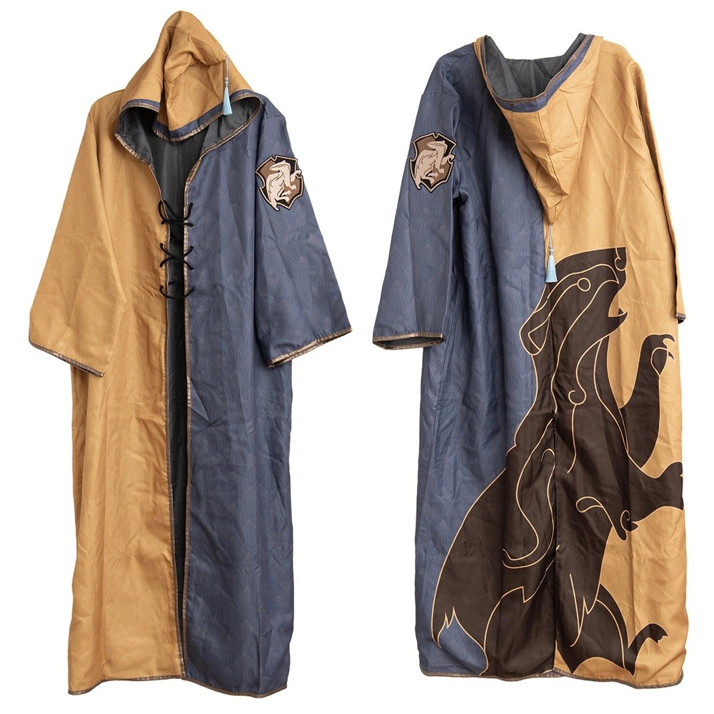 Hogwarts Legacy Harry Potter Cloak Hufflepuff Badger Wizard Hooded Robe Cosplay